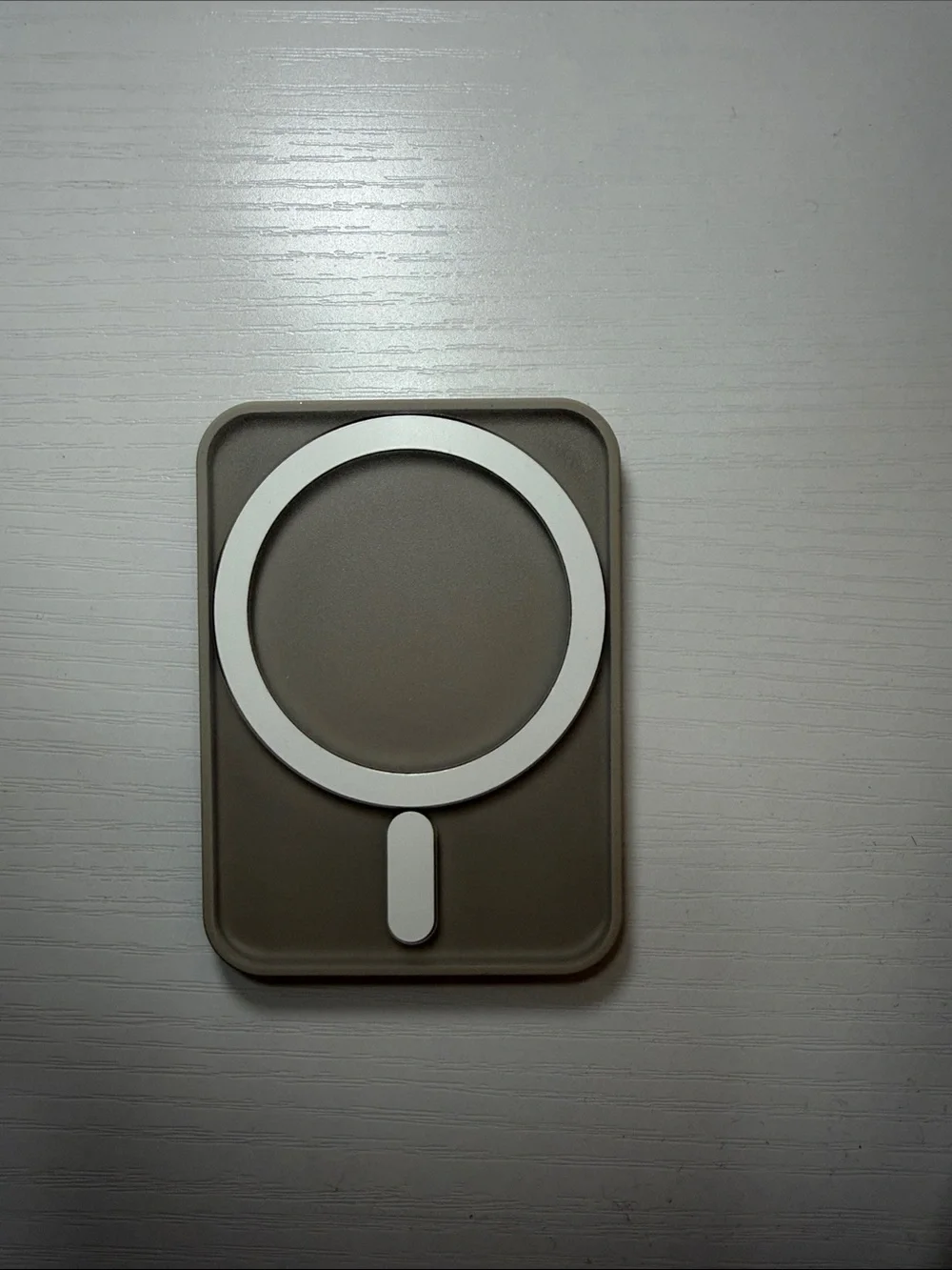 MagSafe Wireless Charger Silicone Tray - Taupe with White Accent